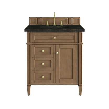Brittany 30" Single Vanity, Pecan w/ 3 CM Phantome Eclos Top
