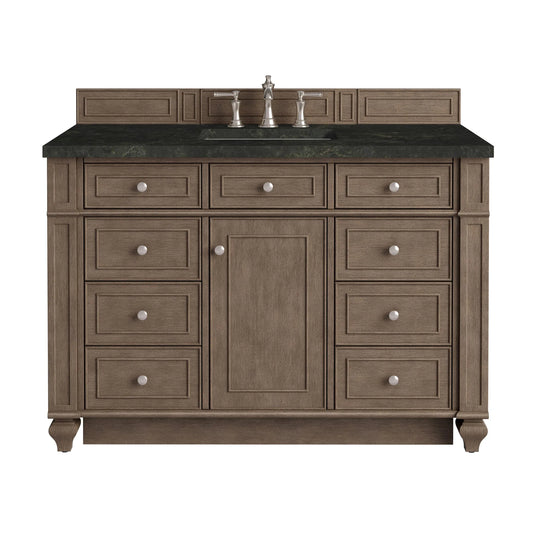 Bristol 48" Single Vanity, Whitewashed Walnut, w/ 3 CM Phantome Eclos Top