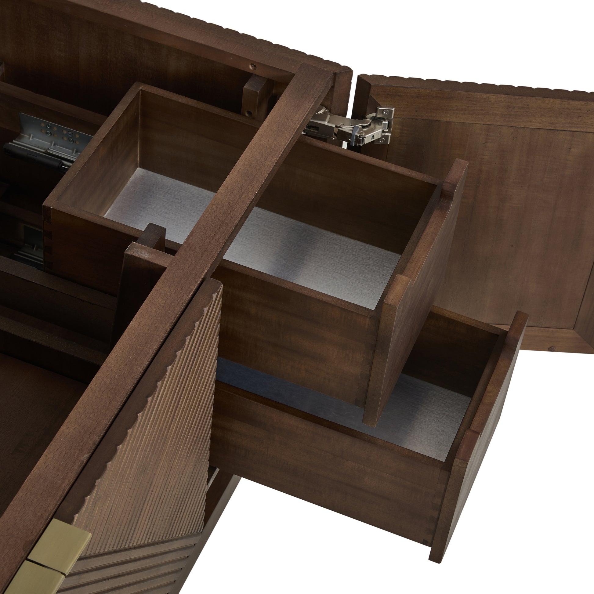 Renovate for Less Atlanta Marcello 48" Single Vanity, Chestnut w/ 3 CM White Zeus Silestone Top