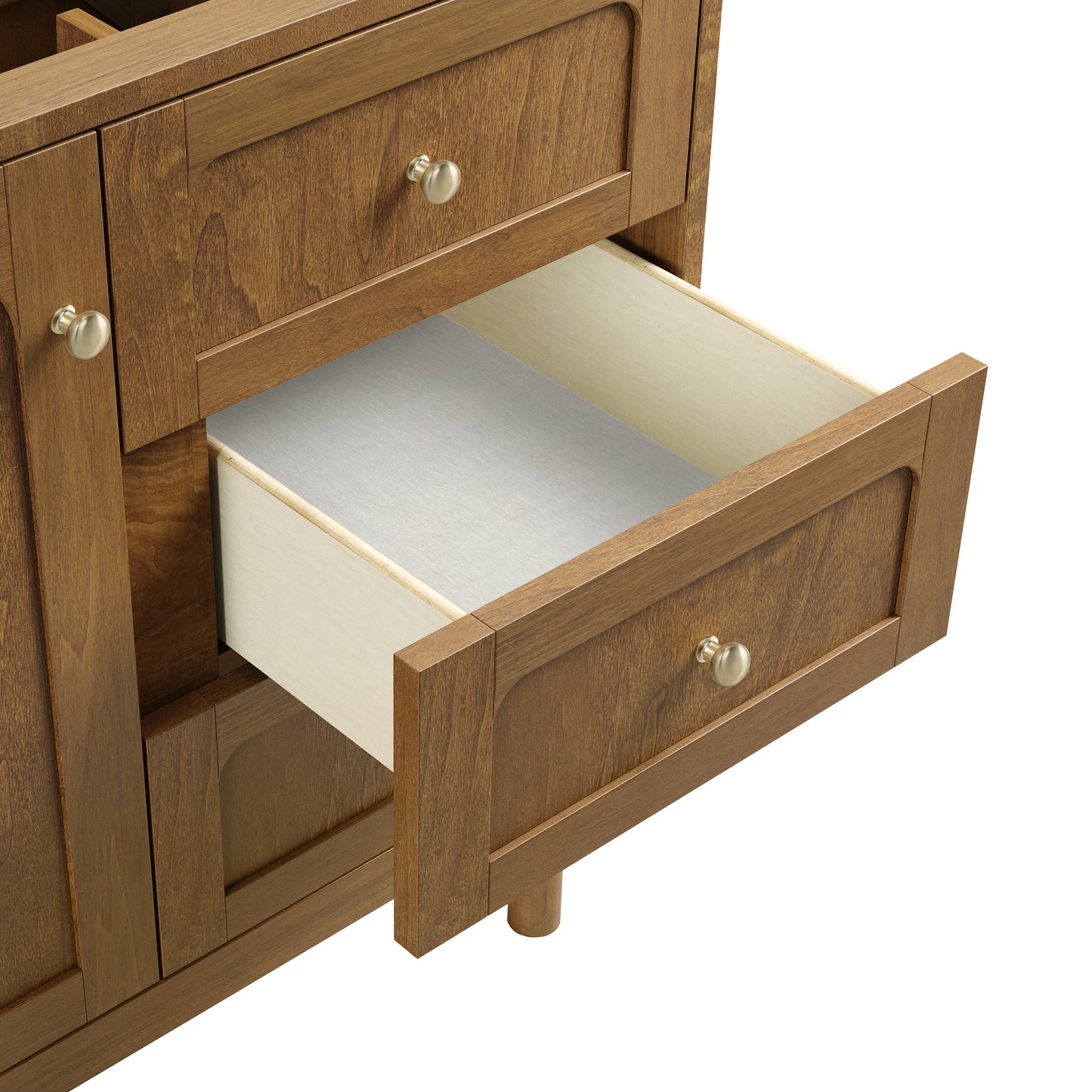 Renovate for Less Atlanta Laurent 36" Single Vanity, Honey Oak w/ 3 CM Parisien Bleu Silestone Top