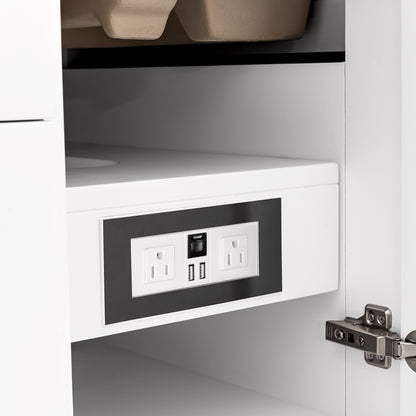 Renovate for Less Atlanta Breckenridge 36" Single Vanity, Bright White w/ 3 CM Ethereal Noctis Top