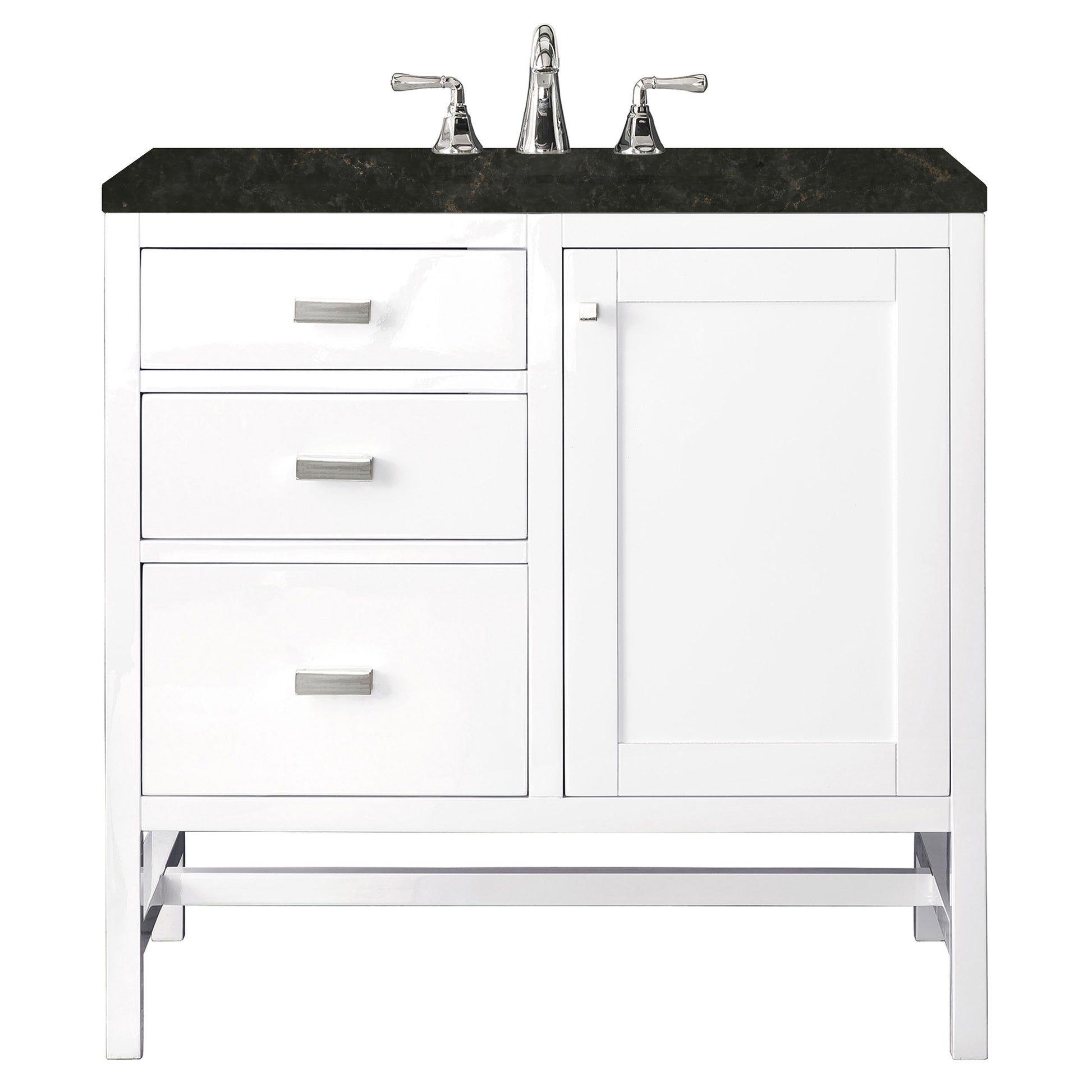 Renovate for Less Atlanta Addison 36" Single Vanity, Glossy White, w/ 3 CM Phantome Eclos Top