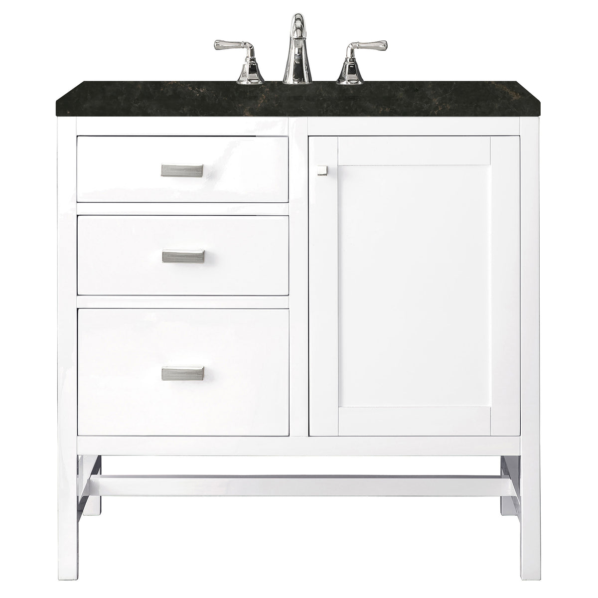 Renovate for Less Atlanta Addison 36" Single Vanity, Glossy White, w/ 3 CM Phantome Eclos Top