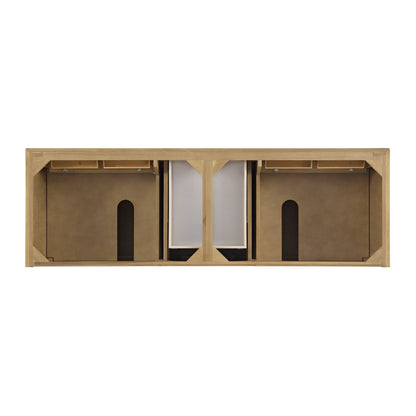 Renovate for Less Atlanta Lorelai 72" Double Vanity, Light Natural Oak, w/ 3 CM Siberian Silestone Top
