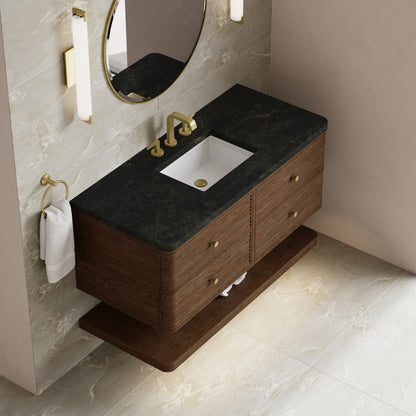Renovate for Less Atlanta Allamari 48" Single Vanity, Sable w/ 3 CM Phantome Eclos Top