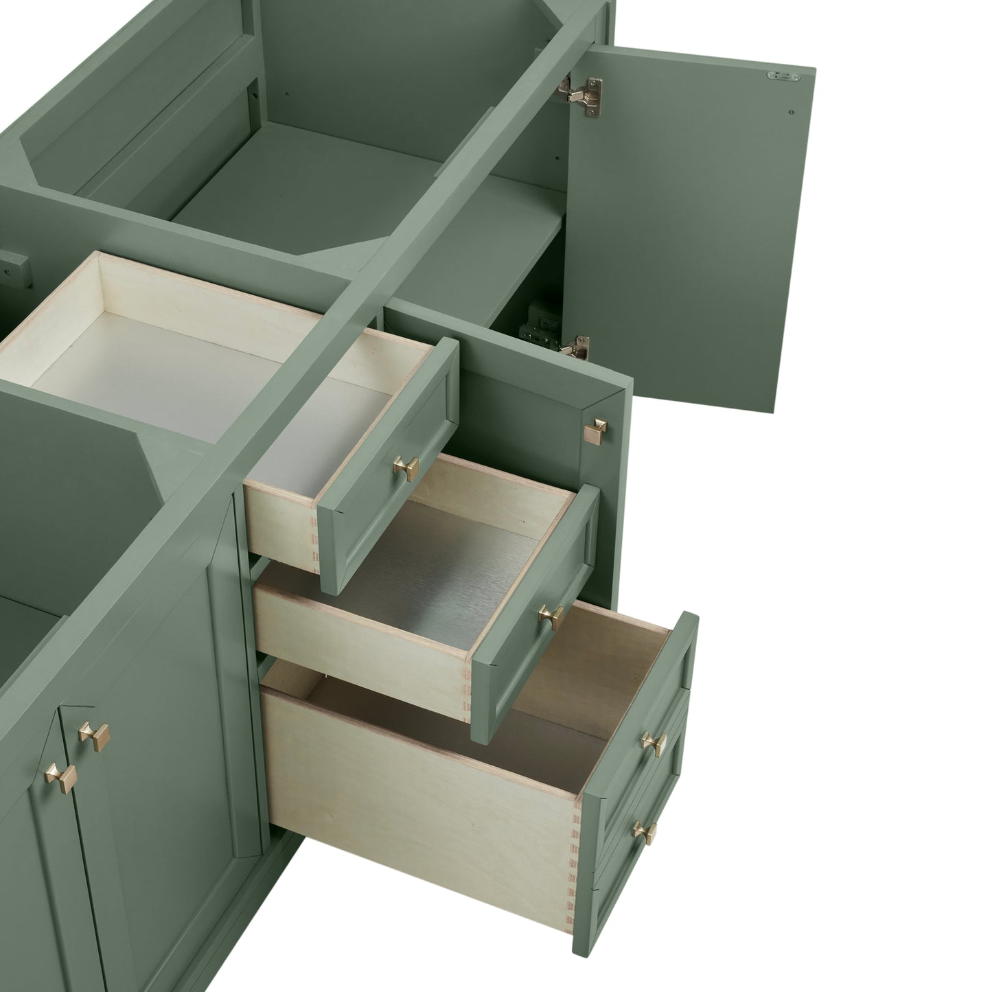 Renovate for Less Atlanta Chicago 72" Double Vanity, Smokey Celadon, w/ Single Hole 3CM White Zeus Silestone® Top & Backsplash