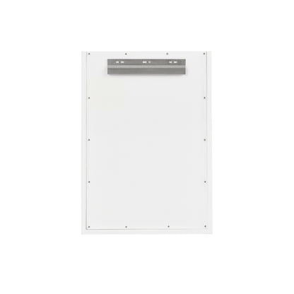 Renovate for Less Atlanta Chianti 20" Single Vanity, Glossy White, Matte Black, w/ White Glossy Composite Stone Top