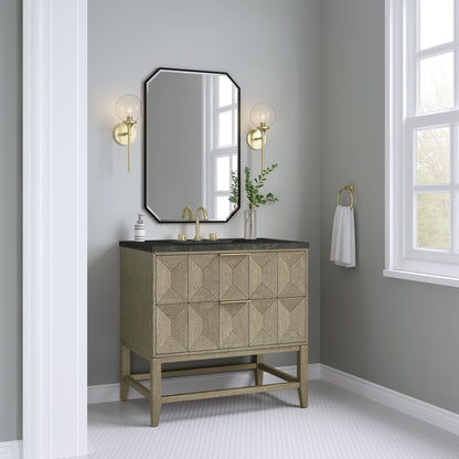 Renovate for Less Atlanta Emmeline 36" Single Vanity, Pebble Oak, w/ 3 CM Phantome Eclos Top