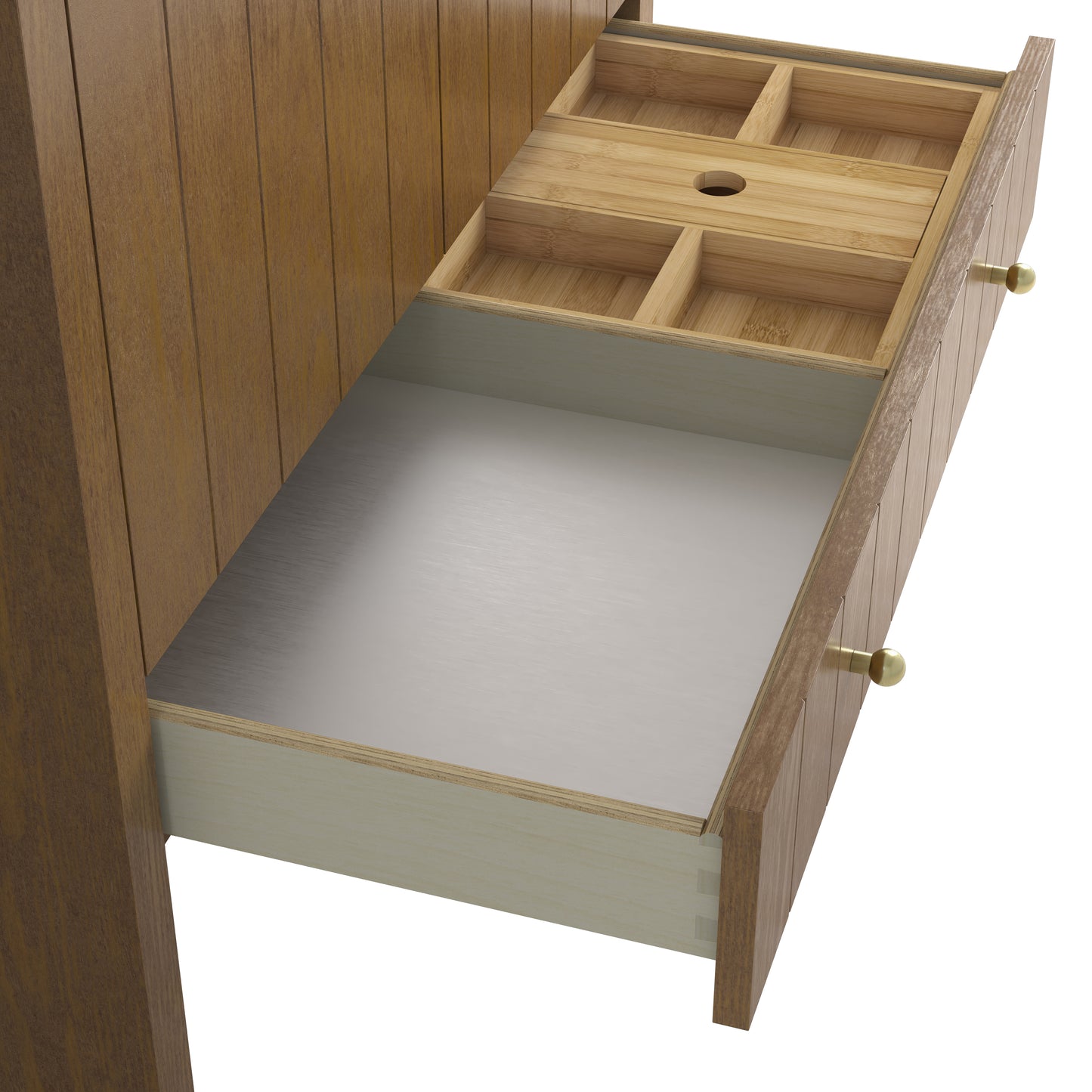 Renovate for Less Atlanta Hudson 36" Single Vanity, Honey Oak w/ 3 CM Siberian Silestone Top
