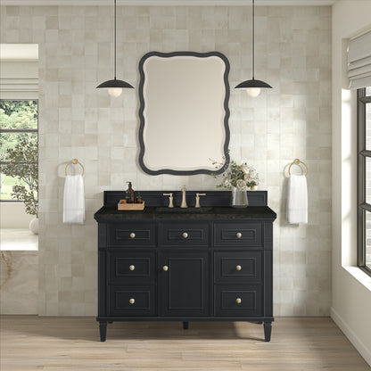 Renovate for Less Atlanta Lorelai 48" Single Vanity, Black Onyx, w/ 3 CM Phantome Eclos Top
