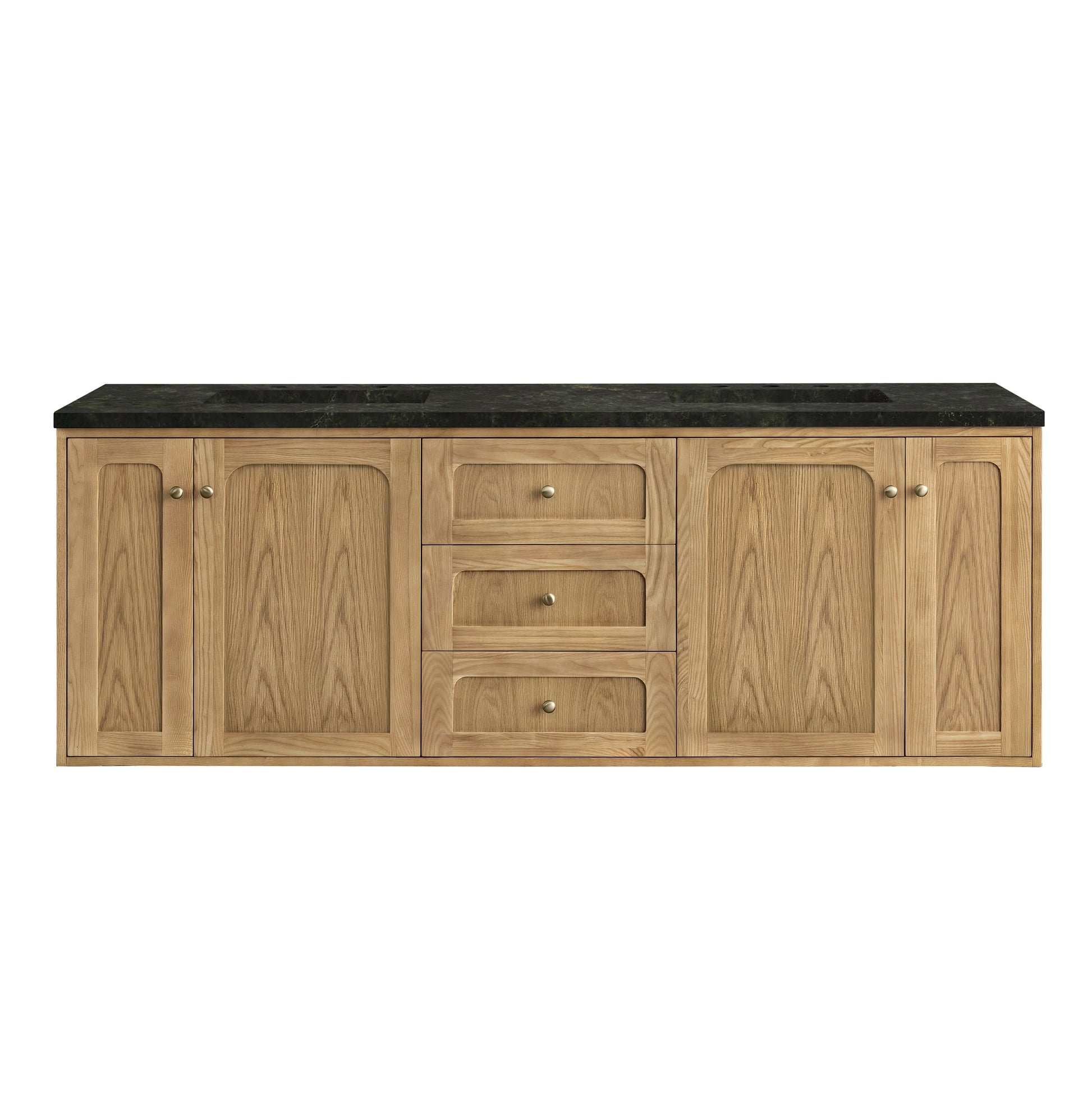 Renovate for Less Atlanta Laurent 72" Double Vanity, Light Natural Oak, w/ 3 CM Phantome Eclos Top