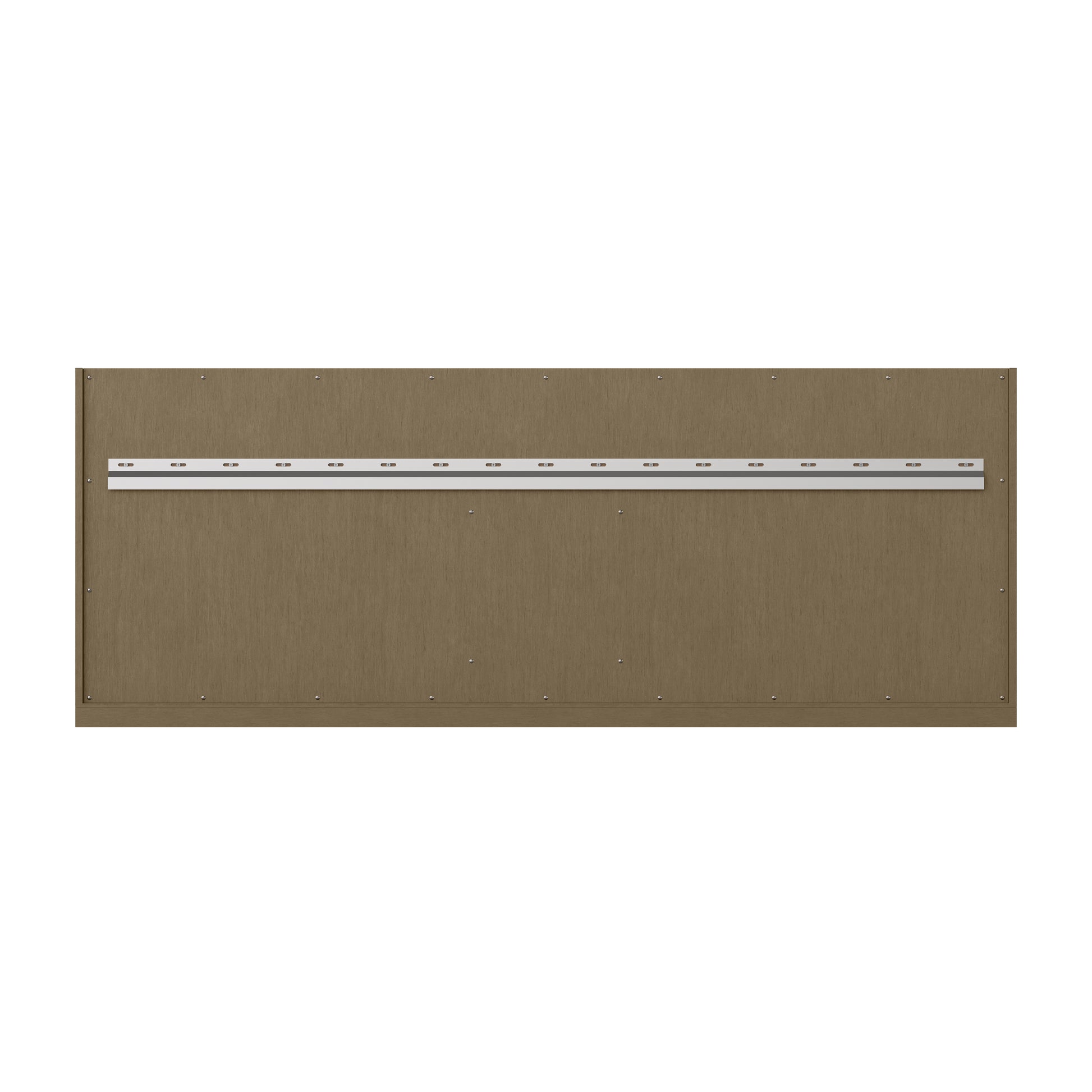 Renovate for Less Atlanta Chicago 72" Double Vanity, Walnut Whisper, w/ 3 CM Victorian Silver Silestone® Top