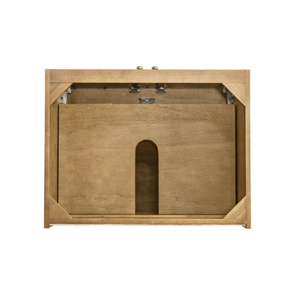 Renovate for Less Atlanta Laurent 30" Single Vanity, Light Natural Oak w/ 3 CM White Zeus Top