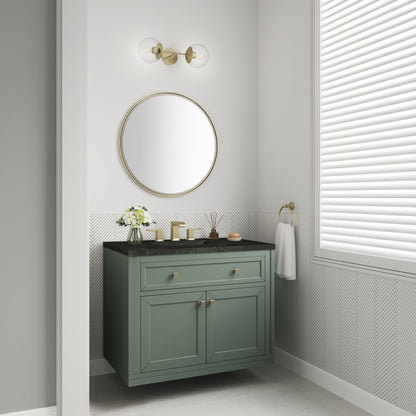 Renovate for Less Atlanta Chicago 36" Single Vanity, Smokey Celadon, w/ 3 CM Phantome Eclos Top
