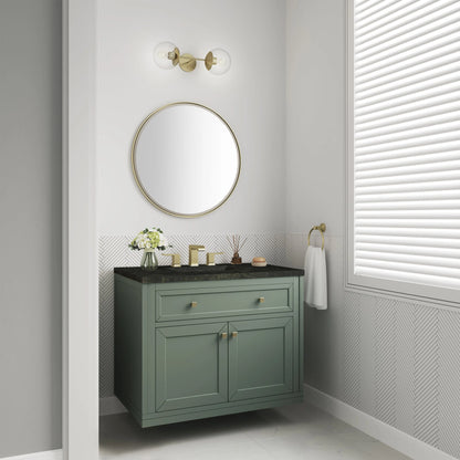 Chicago 36" Single Vanity, Smokey Celadon, w/ 3 CM Phantome Eclos Top