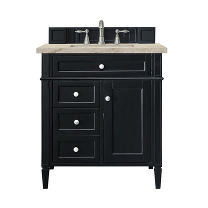 Renovate for Less Atlanta Brittany 30" Single Vanity, Black Onyx, w/ 3 CM Tajnar Eclos Top