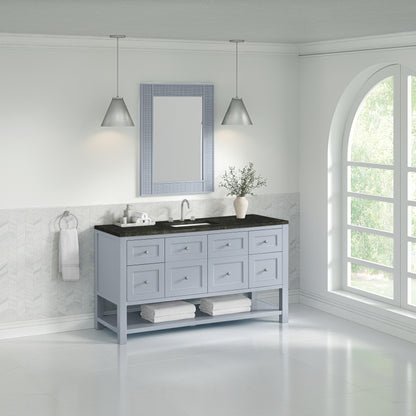 Renovate for Less Atlanta Breckenridge 60" Single Vanity, Serenity Blue, w/ 3 CM Phantome Eclos Top