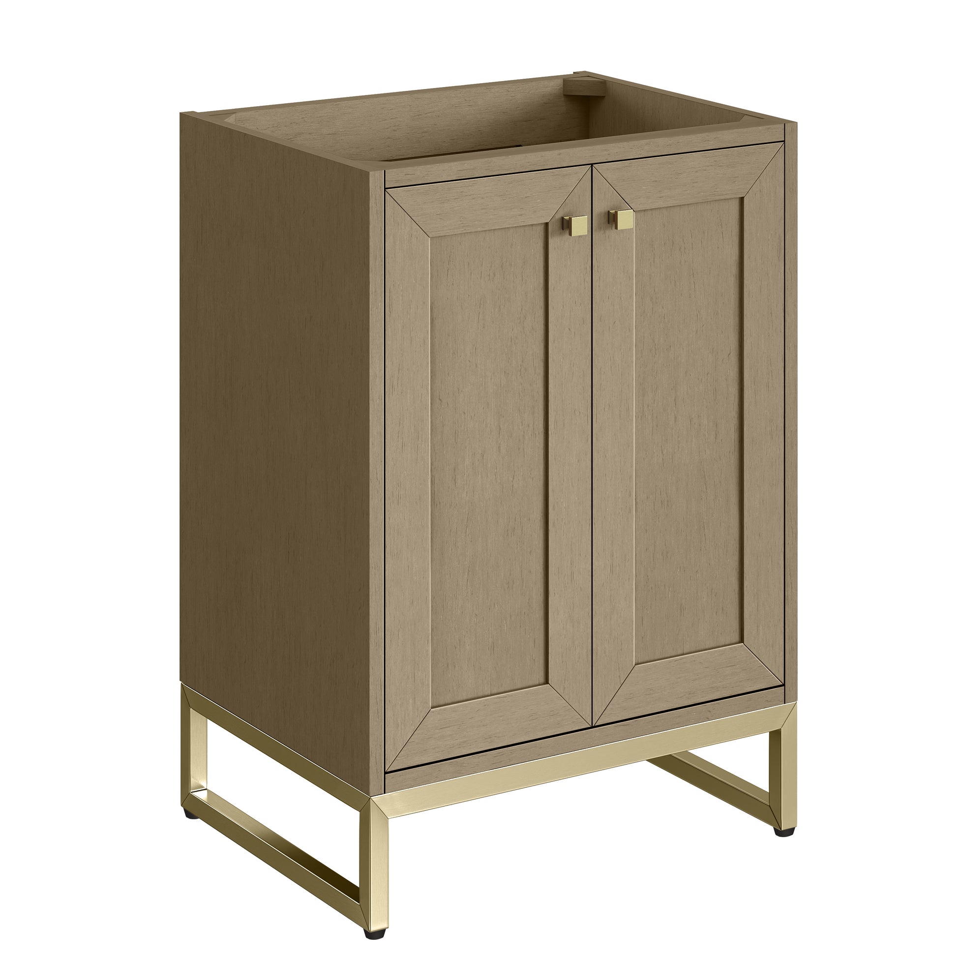 Renovate for Less Atlanta Chianti 24" Single Cabinet, Walnut Whisper, Champagne Brass