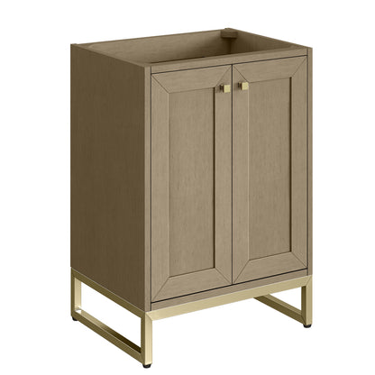 Renovate for Less Atlanta Chianti 24" Single Cabinet, Walnut Whisper, Champagne Brass
