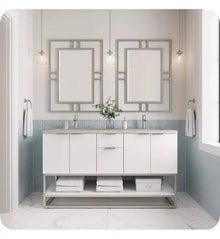 Brenlyn 60" Vanity in Glossy White