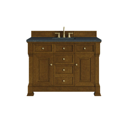 Brookfield 48" Single Vanity, Honey Oak w/ 3 CM Charcoal Soapstone Silestone Top
