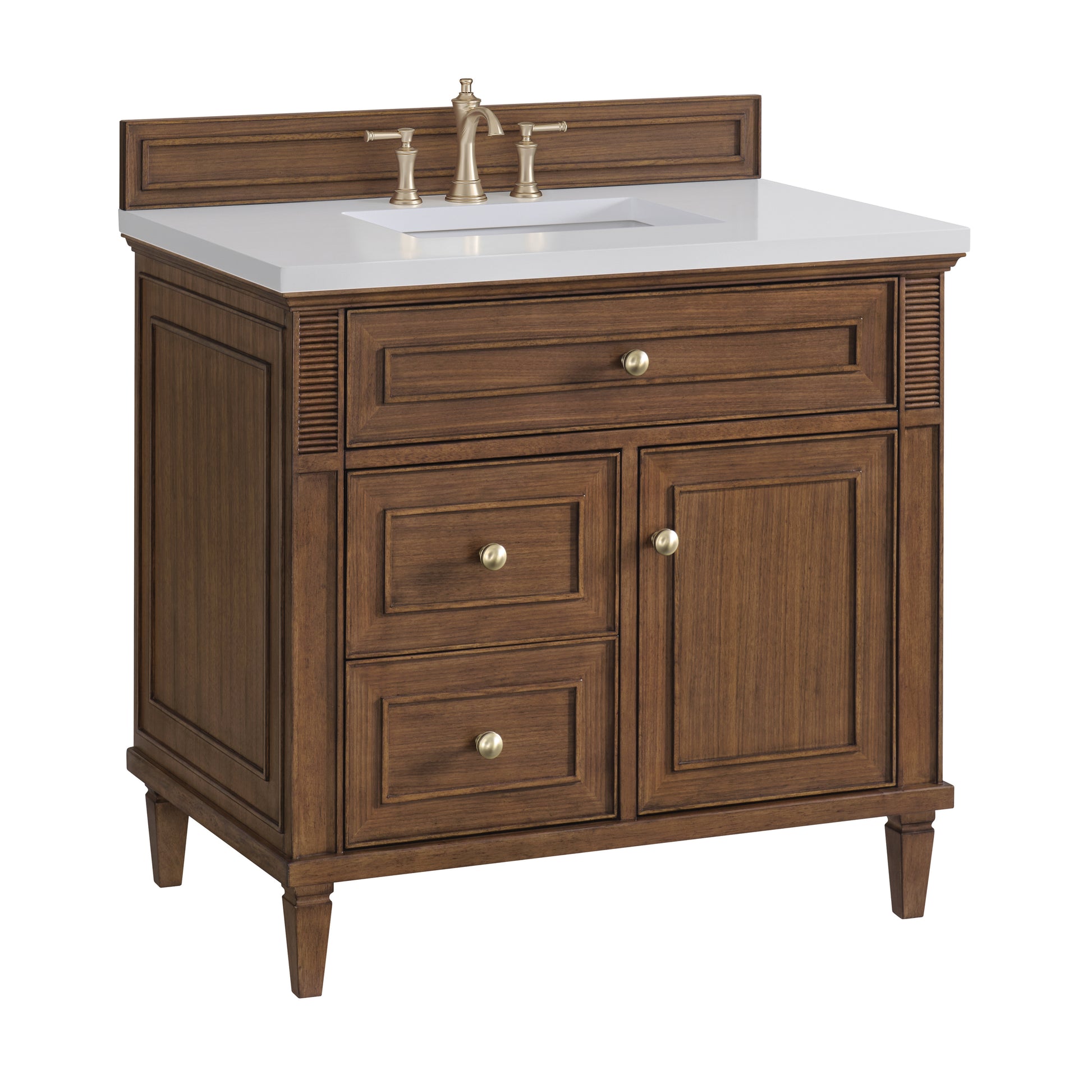 Renovate for Less Atlanta Lorelai 36" Single Vanity, Mid-Century Walnut