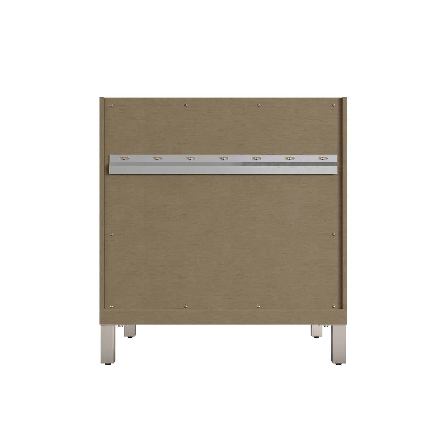 Renovate for Less Atlanta Chicago 30" Single Vanity, Walnut Whisper, w/ 3 CM Tajnar Eclos Top