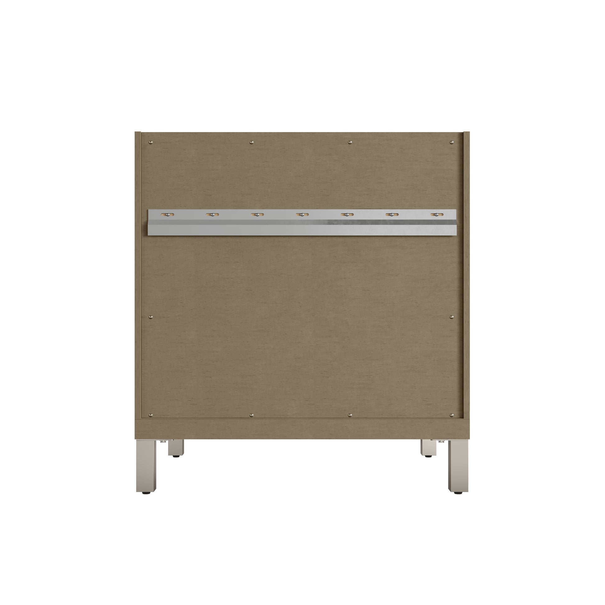 Renovate for Less Atlanta Chicago 30" Single Vanity, Walnut Whisper, w/ 3 CM Eternal Jasmine Pearl Silestone® Top
