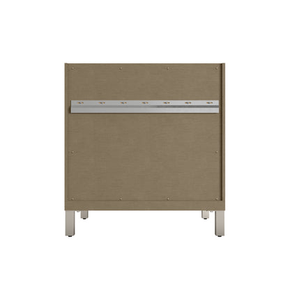 Renovate for Less Atlanta Chicago 30" Single Vanity, Walnut Whisper, w/ 3 CM Eternal Jasmine Pearl Silestone® Top
