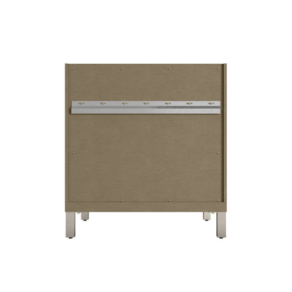 Chicago 30" Single Vanity, Walnut Whisper, w/ 3 CM Carrara Marble Top
