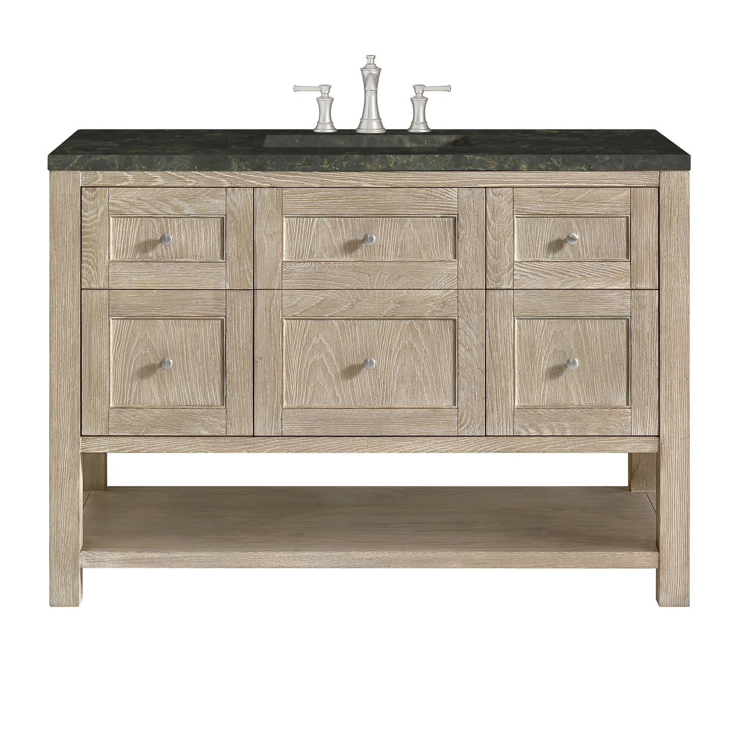 Renovate for Less Atlanta Breckenridge 48" Single Vanity, Whitewashed Oak, w/ 3 CM Phantome Eclos Top
