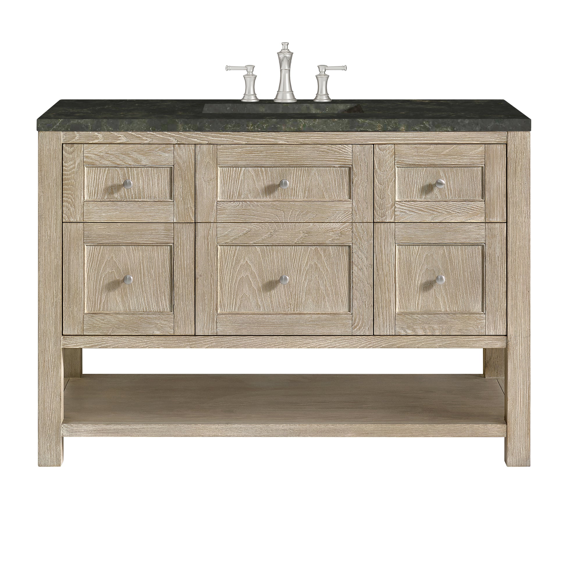 Renovate for Less Atlanta Breckenridge 48" Single Vanity, Whitewashed Oak, w/ 3 CM Phantome Eclos Top