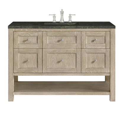Renovate for Less Atlanta Breckenridge 48" Single Vanity, Whitewashed Oak, w/ 3 CM Phantome Eclos Top