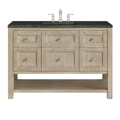 Breckenridge 48" Single Vanity, Whitewashed Oak, w/ 3 CM Phantome Eclos Top