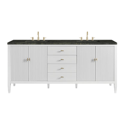Renovate for Less Atlanta Myrrin 72" Vanity, Bright White, w/ 3 CM Phantome Eclos Top