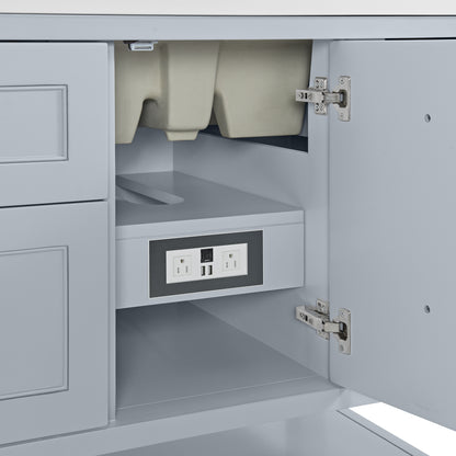 Renovate for Less Atlanta Breckenridge 72" Double Vanity, Serenity Blue