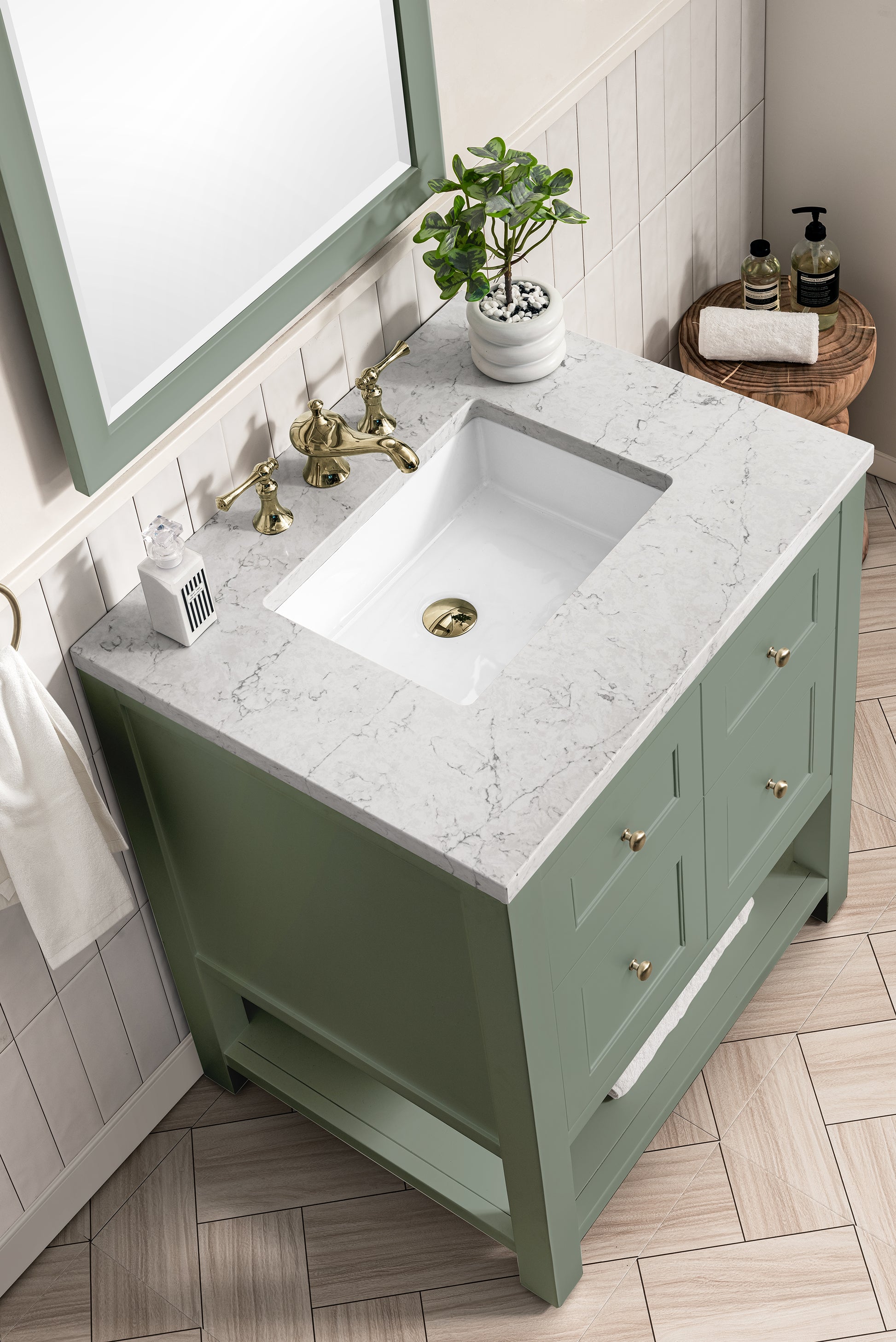 Renovate for Less Atlanta Breckenridge 30" Single Vanity Cabinet, Smokey Celadon