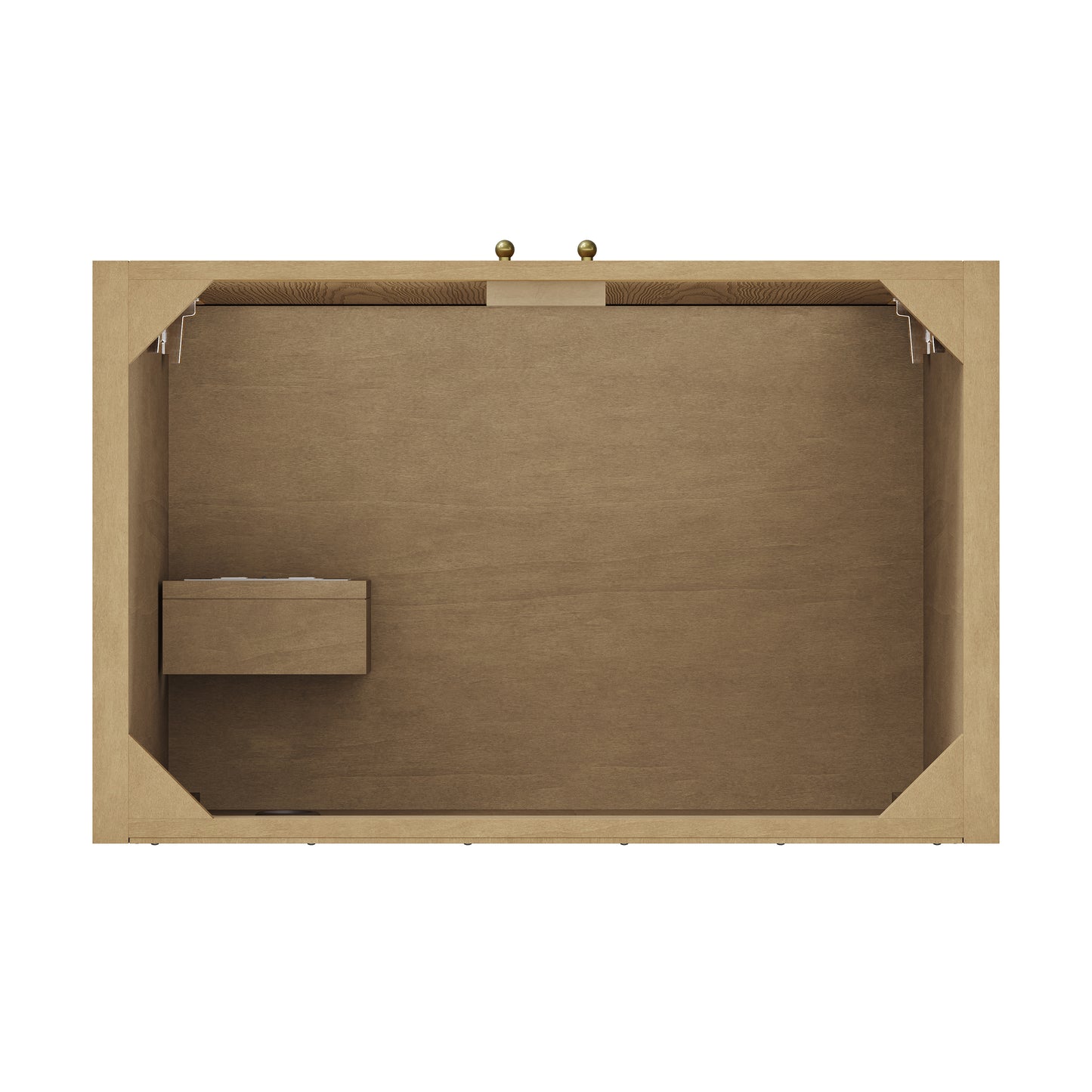 Renovate for Less Atlanta Hudson 36" Single Vanity, Light Natural Oak w/ 3 CM Parisien Bleu Top