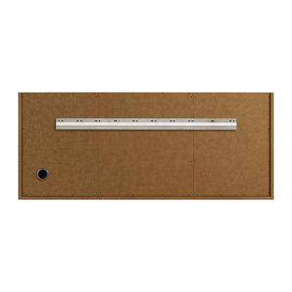 Renovate for Less Atlanta Laurent 60" Double Vanity, Honey Oak w/ 3 CM Siberian Silestone Top