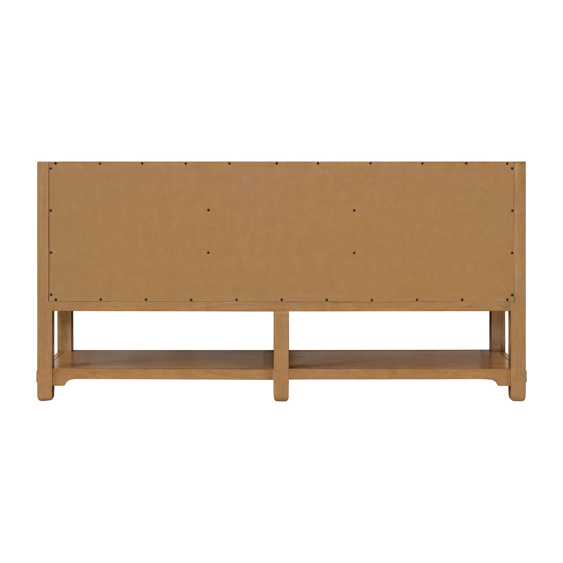 Renovate for Less Atlanta Malibu 72" Double Vanity, Amber Birch, w/ 3 CM Tajnar Eclos Top