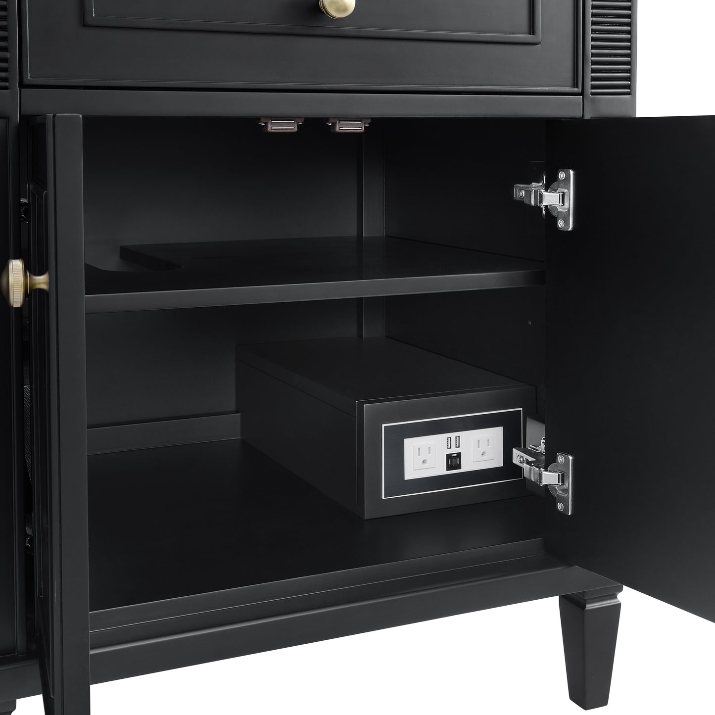 Renovate for Less Atlanta Lorelai 72" Double Vanity, Black Onyx w/ Single Hole 3 CM White Zeus Silestone Top & Backsplash