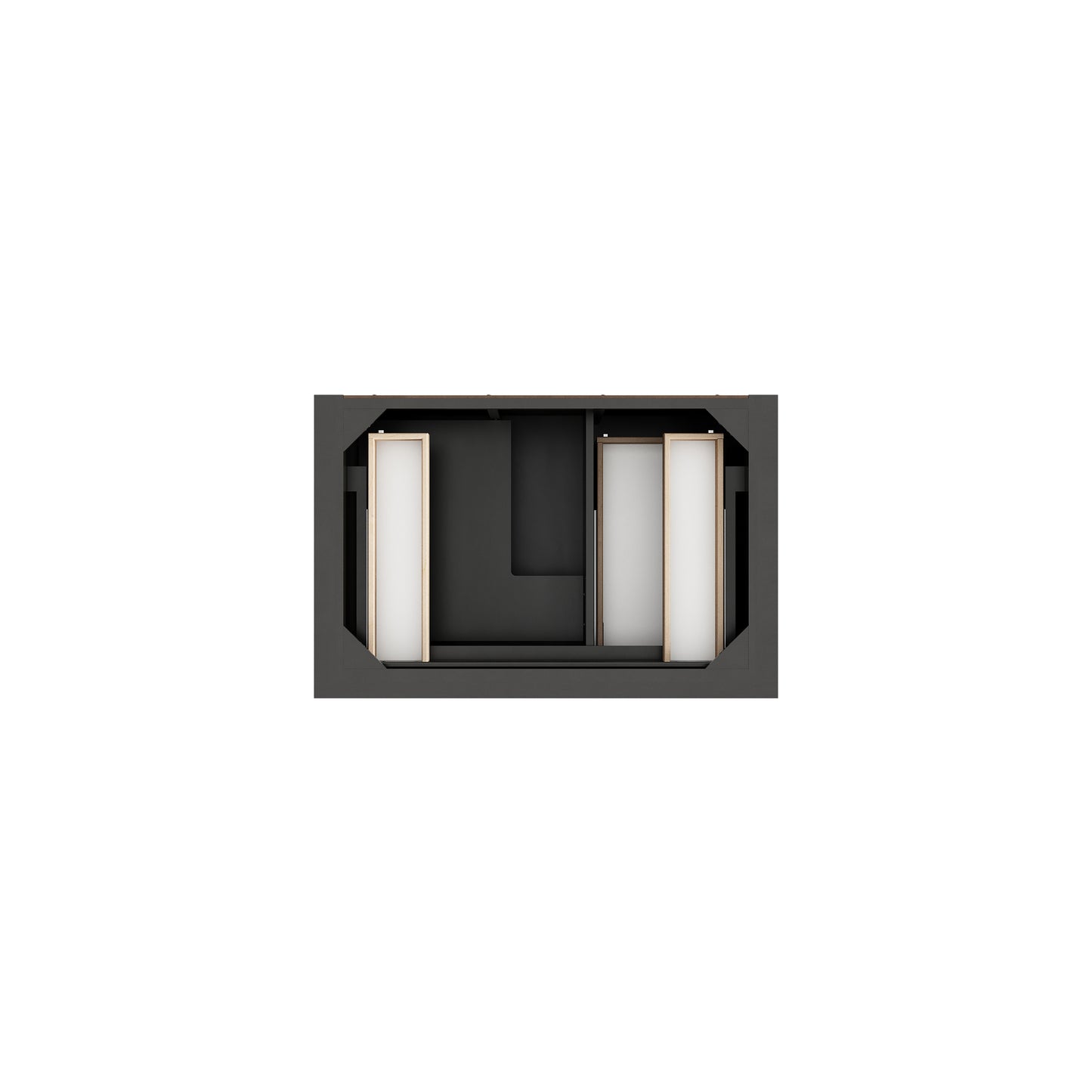 Renovate for Less Atlanta Brookfield 36" Single Vanity, Black Onyx, w/ 3 CM Siberian Silestone Top