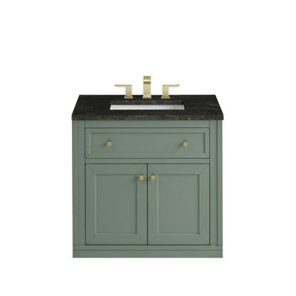 Renovate for Less Atlanta Chicago 30" Single Vanity, Smokey Celadon, w/ 3 CM Phantome Eclos Top
