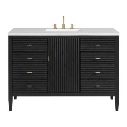 Renovate for Less Atlanta Myrrin 48" Single Vanity, Carbon Oak