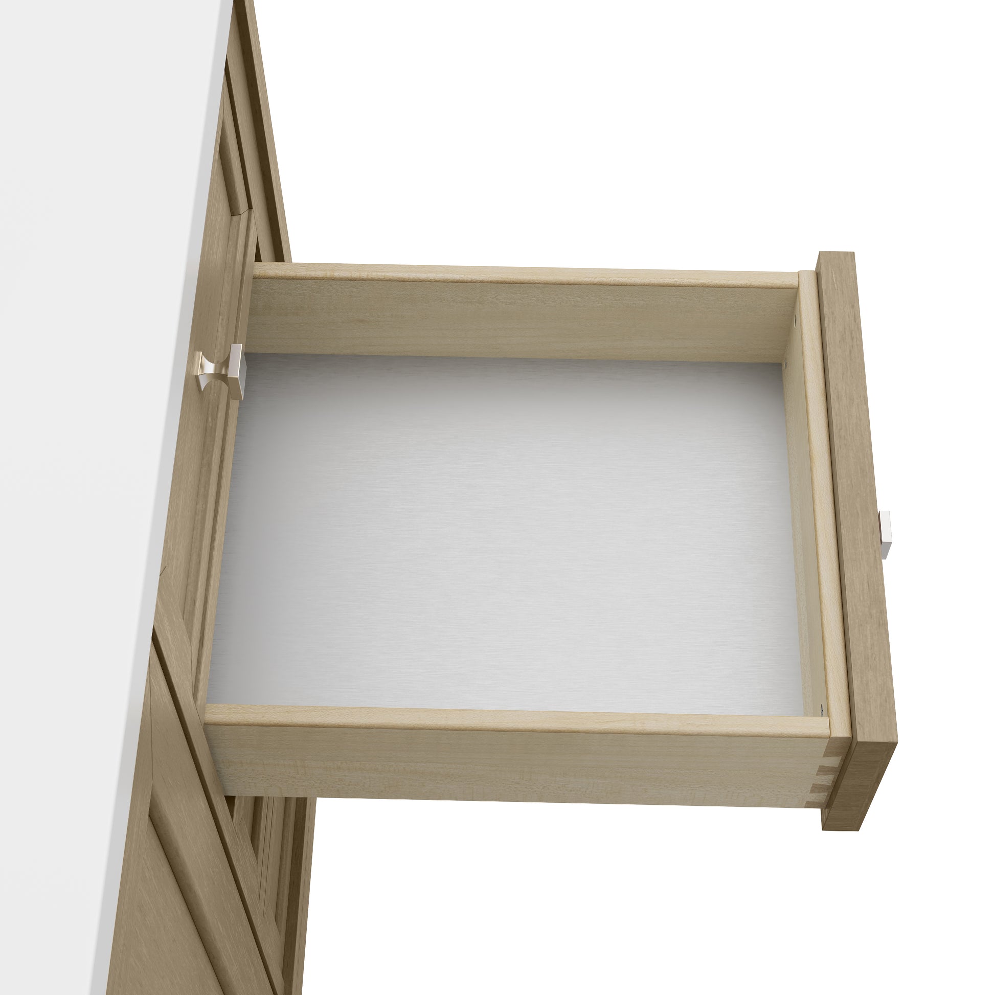 Renovate for Less Atlanta Chicago 60" Single Vanity, Walnut Whisper, w/ 3 CM Eternal Jasmine Pearl Silestone® Top