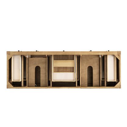 Renovate for Less Atlanta Breckenridge 72" Double Vanity, Light Natural Oak w/ 3 CM Lime Delight Top