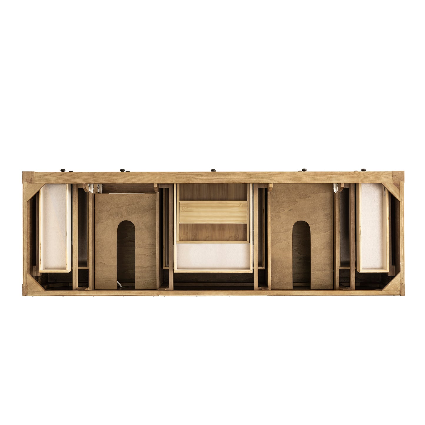 Renovate for Less Atlanta Breckenridge 72" Double Vanity, Light Natural Oak, w/ 3 CM Siberian Silestone Top