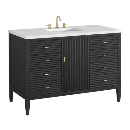 Renovate for Less Atlanta Myrrin 48" Single Vanity, Carbon Oak