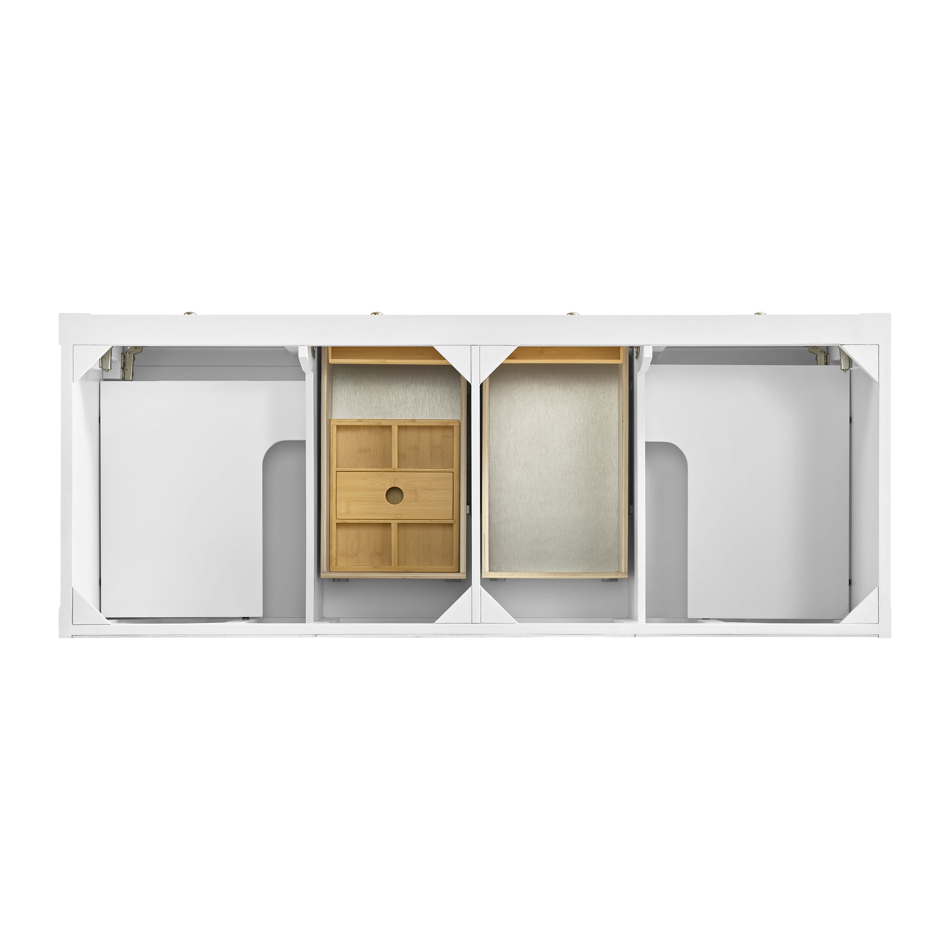 Renovate for Less Atlanta Breckenridge 60" Double Vanity, Bright White, w/ 3 CM Phantome Eclos Top