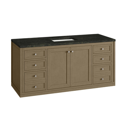 Renovate for Less Atlanta Chicago 60" Single Vanity, Walnut Whisper, w/ 3 CM Phantome Eclos Top